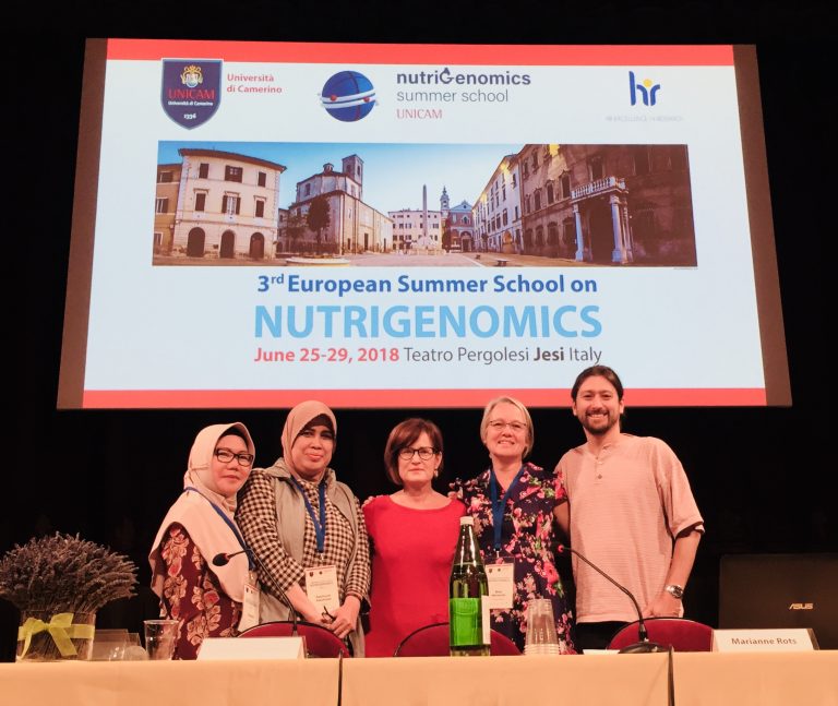 Prof. Fatchiyah, M.Kes as speaker in Third European summer school on Nutrigenomics in Jesi, Italy.