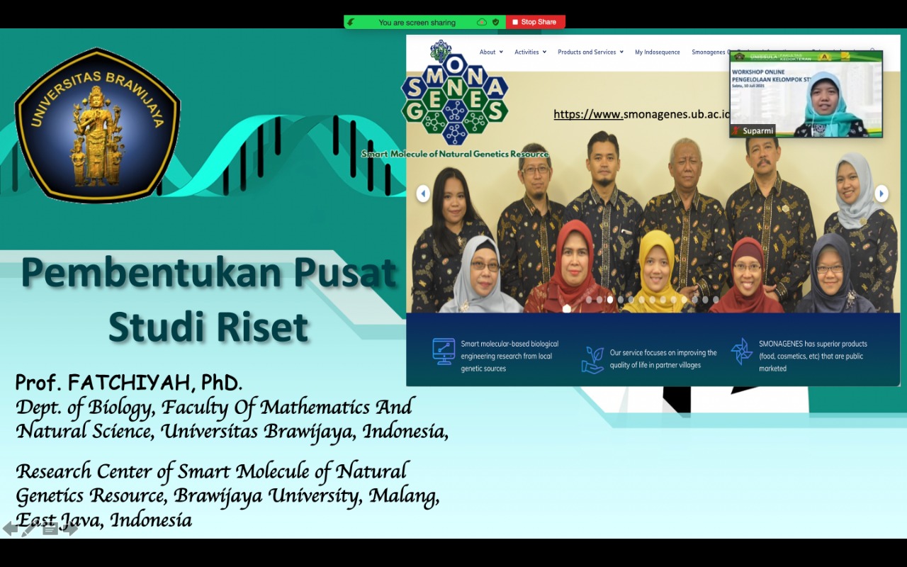 Prof. Fatchiyah, Ketua Pusat Studi SMONAGENES UB Bagikan Pengalaman Mengelola Kelompok Studi di FK UNISSULA, Semarang
